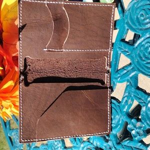 Handmade leather passport case